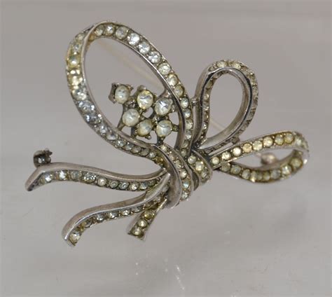 Vintage Trifari Sterling Ribbon Brooch Pin Costume Jewelry Classic | Collectors Weekly