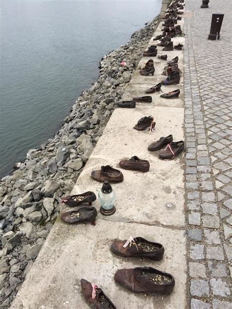 Shoes on the Danube River Bank - a Budapest Hungary, memorial