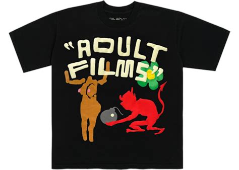 Cactus Plant Flea Market Adult Films T-Shirt Black - FW20