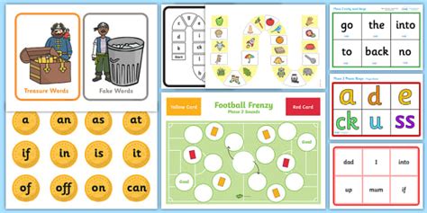 Phase 2 Phonics Games - Fun Activity Pack - Twinkl