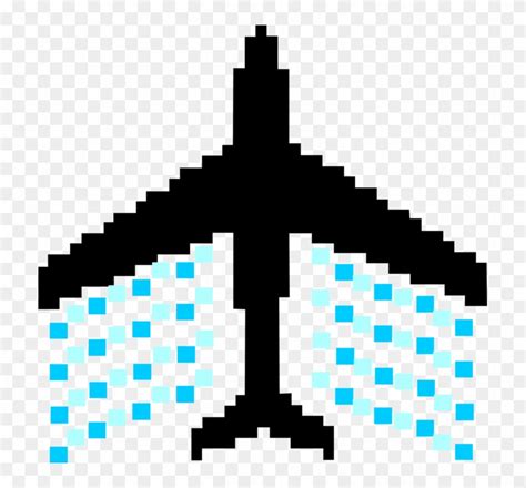 Vector Illustration Of Pixelated Bitmap Jet Aircraft - Simple Pixel Art ...