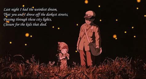 Pic from Studio Ghibli's Graveyard of the Fireflies (1988) Lyrics from ...