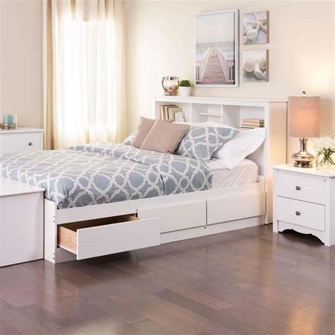 Prepac Full Size Platform Bed with 6 Drawers (White) WBD-5600-3K