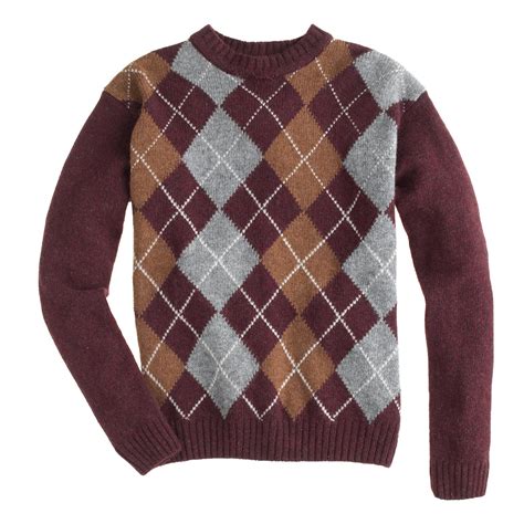 J.Crew Harley Of Scotland Argyle Sweater in Brown for Men - Lyst