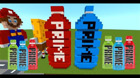 Minecraft prime bottle how to make video 3d pixel art build - YouTube