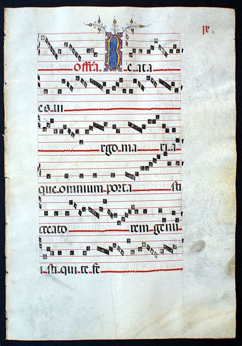 c 1460-90 Gregorian Chant - Hymns - Elaborate initials [IM-11533] - $0.00 : Antique Manuscripts ...