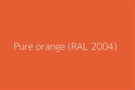 Pure orange (RAL 2004) Color HEX code