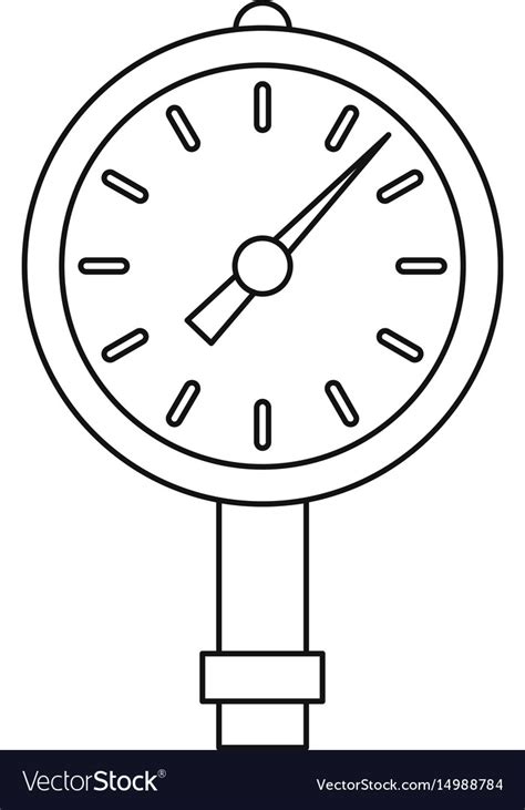 Manometer or pressure gauge icon outline Vector Image