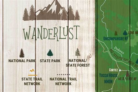 Colorado State Park Map, Push Pin Board - World Vibe Studio