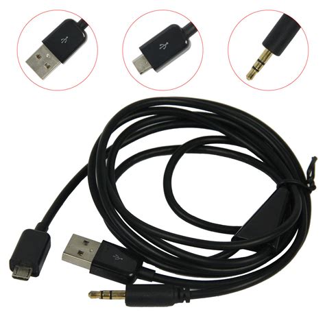 Micro to usb to 3.5mm jack car audio cable for samsung galaxy s3 s4 note | eBay