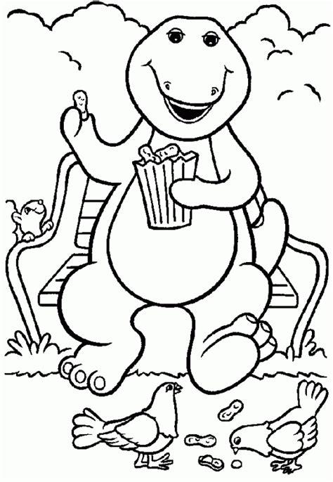 Barney Printable Coloring Pages