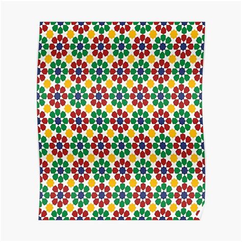 "Morroccan Traditional Art Zellige Zillij Zellij Art Seamless Pattern" Poster for Sale by ...