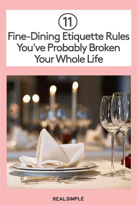 11 Fine-Dining Etiquette Rules You've Probably Broken Your Whole Life | Dining etiquette, Fine ...