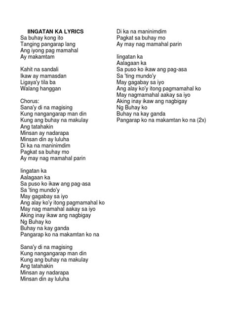 Iingatan Ka Lyrics