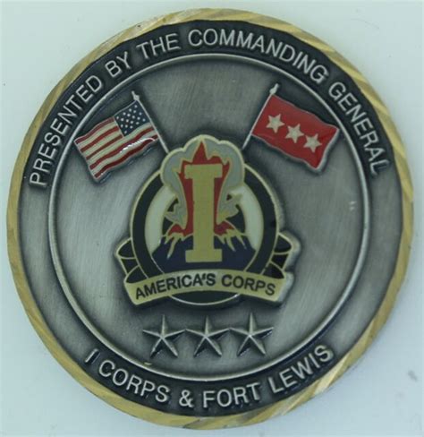 US Army I Corps Fort Lewis America's Corps Commanding General Challenge ...