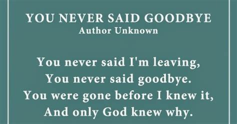 Teach Me Genealogy: You Never Said Goodbye: A Poem About Losing a Loved One