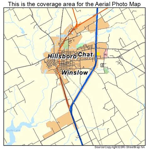 Aerial Photography Map of Hillsboro, TX Texas