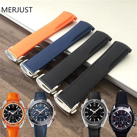 Aliexpress.com : Buy 20mm 22mm Silicone Watches Bands For Omega Seamaster Planet Ocean Watch ...