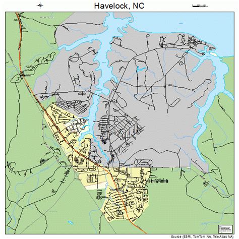 Havelock North Carolina Street Map 3730120