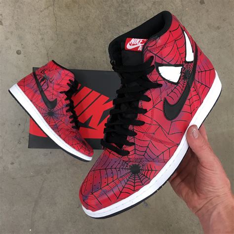 Spider-man Kicks Swingin in Style - Nike Jordans Retro 1 Hightops – B ...