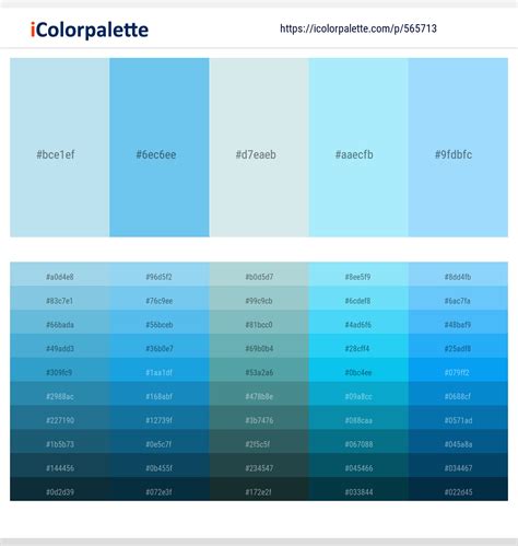 Sky Blue Color Palette