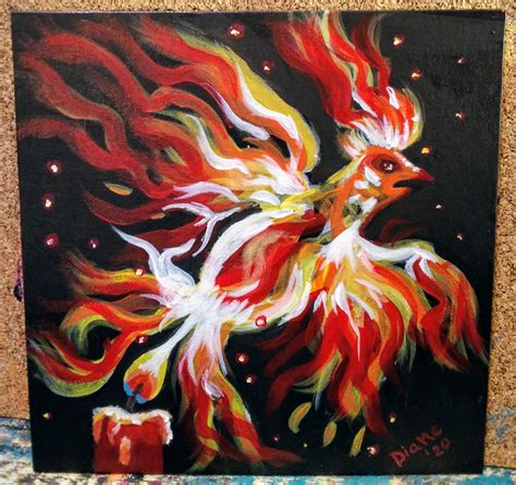 Easy Daily Painting Of A Phoenix Step By Step Acrylic Tutorials Day #3 ...