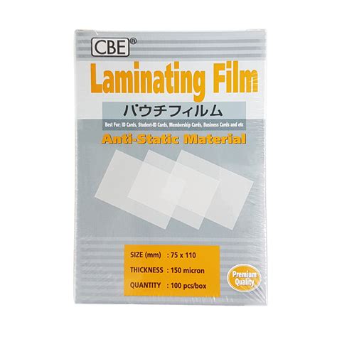 CBE Laminate/Laminating Film 75 X 110MM