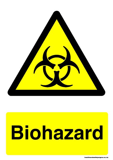 Biohazard warning sign - Health and Safety Signs