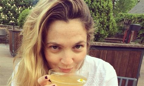 Drew Barrymore shares barefaced photo enjoying a cocktail | Natural ...