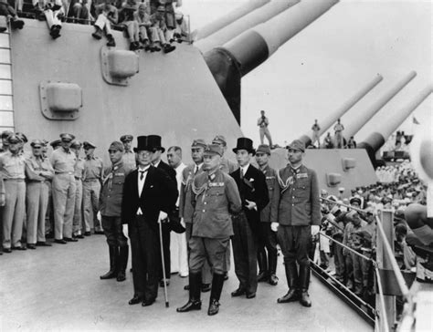 Sold Price: A PHOTOGRAPH OF THE JAPANESE SURRENDER ABOARD THE USS ...