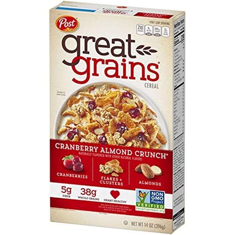Post Great Grains Cranberry Almond Crunch Whole Grain Cereal, 396g ...