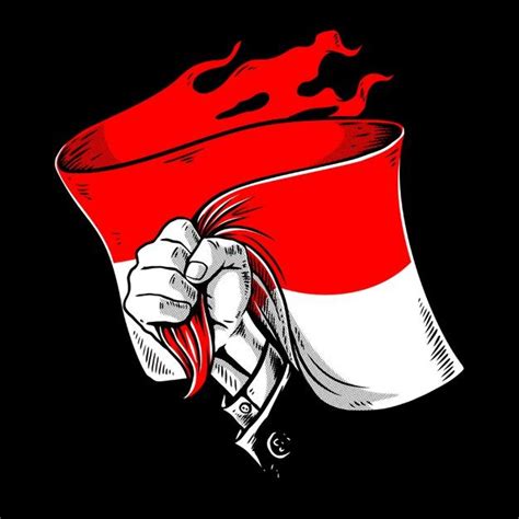 Premium Vector | Hand with indonesian flag | Illustration art design, Indonesian flag, Flag art