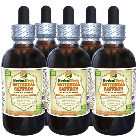 Satiereal Saffron (Crocus Sativus) Tincture, Organic Dried Stigmas Liquid Extract (Herbal Terra ...