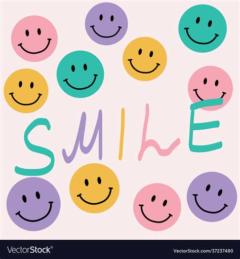 Smile emoji background Royalty Free Vector Image