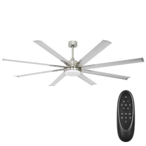 72 Inch Damp Rated Industrial DC Motor Ceiling Fan with LED Light, ETL ...