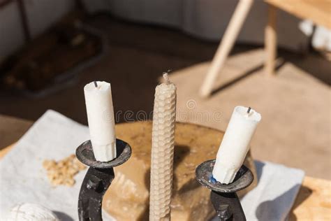 Medieval Candles on Sale at Local Fair Stock Photo - Image of light, folk: 91721400