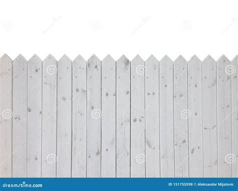 White Wooden Fence Isolated on White Background with Copy Space Stock ...