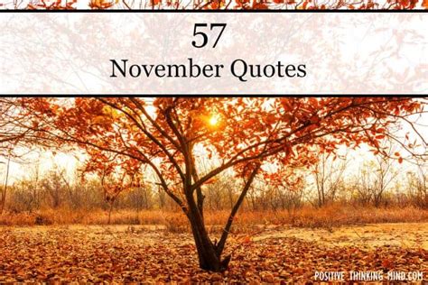 November Quotes and November Sayings | Positive Thinking Mind