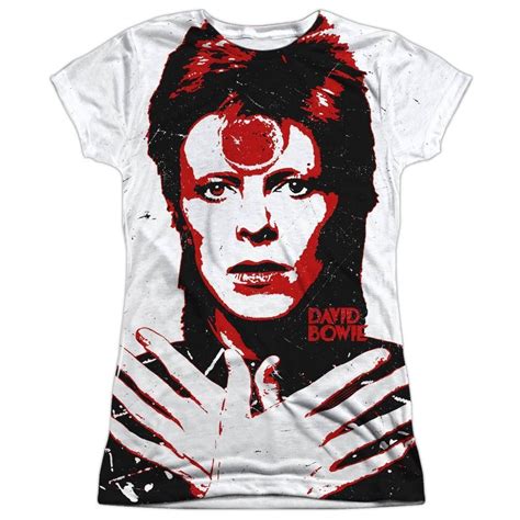 David Bowie Piercing Gaze Sublimation Juniors T-Shirt | David bowie, David bowie shirt, Bowie shirt