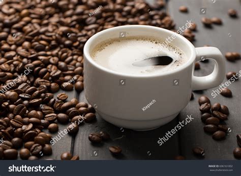 Black Coffee Beans On Black Background Stock Photo 696161002 | Shutterstock