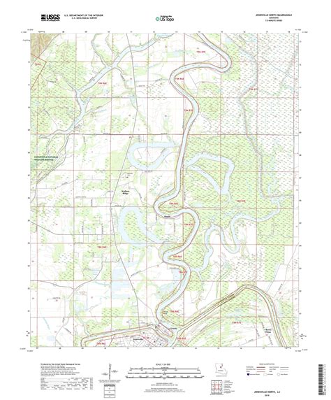 MyTopo Jonesville North, Louisiana USGS Quad Topo Map