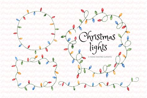 Christmas lights. Garland clipart, an Illustration by EphrazyGraphics