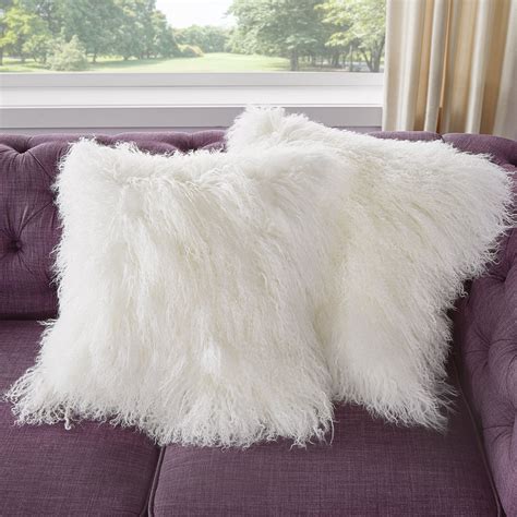 Paola Sheepskin Throw Pillow | Throw pillows, Sheepskin pillows, Pillows