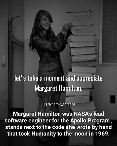 Margaret Hamilton, Nasa Engineer It’s the 50th Anniversary of the Apollo landing 🤩 let’s show ...