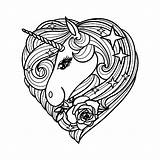87 Unicorn Heart Coloring Pages Free  Printable sketch template