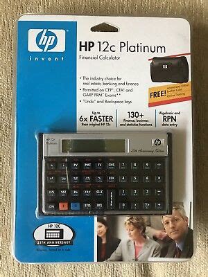 Year 2006: NEW HP 12c Platinum 25th Anniversary Edition Financial Calculator 400001085103 | eBay