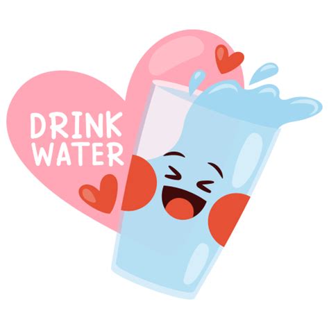 Drink Water Stickers - Free wellness Stickers