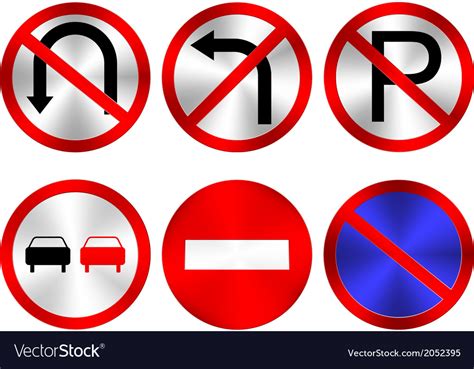 Traffic signs Royalty Free Vector Image - VectorStock