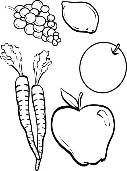 Printable Fruits and Vegetables Coloring Page for Kids – SupplyMe