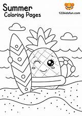 Summer Fun Coloring Pages For Kids sketch template